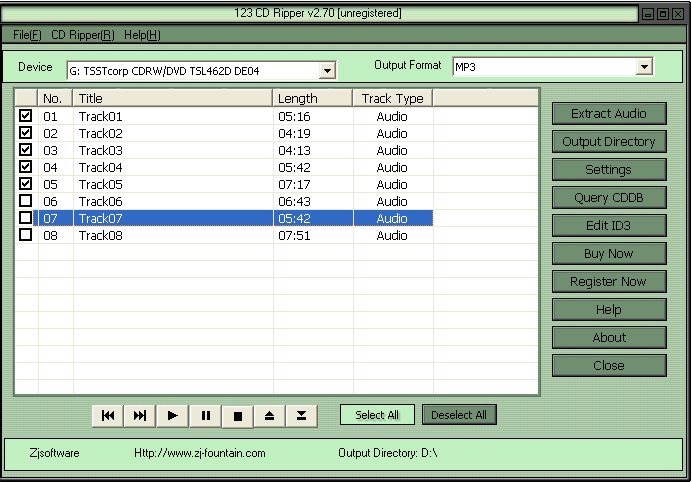 123 CD Ripper Screenshot